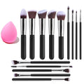 14Pcs Makeup Brush Set with Free Sponge